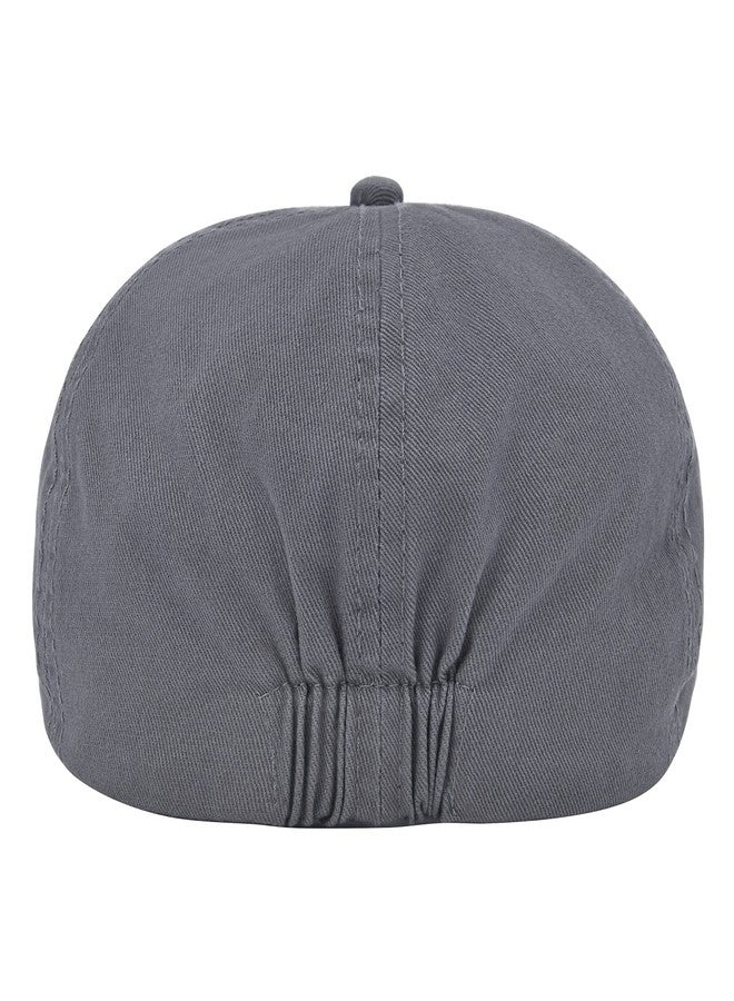VOBOOM Cotton Washing Flat Cap Cabbie Hat Gatsby Ivy Irish Hunting Newsboy (Dark Grey) - Image 4