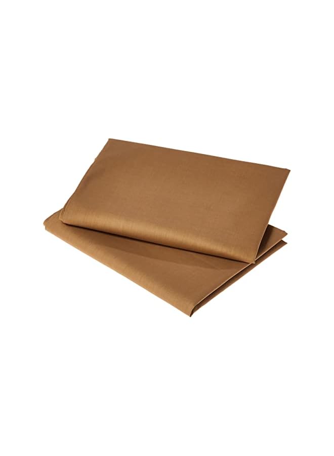 The Bros 2-Piece Pillow Covers - Luxurious 180 Thread Count 100% Cotton Dyed Percale in Rich Chocolate, Size: 50 x 75 cm, Perfect for Elevating Your Bedroom Décor with Comfort and Elegance - Image 2