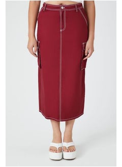 FOREVER 21 Twill Cargo Midi Skirt  - Image 2