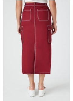 FOREVER 21 Twill Cargo Midi Skirt  - Image 4
