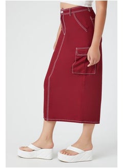 FOREVER 21 Twill Cargo Midi Skirt  - Image 3