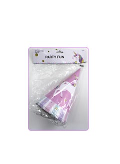 PARTY FUN Unicorn Paper Hats - Enchanting 9-Inch Headwear for Magical Celebrations 6pcs  - Image 2