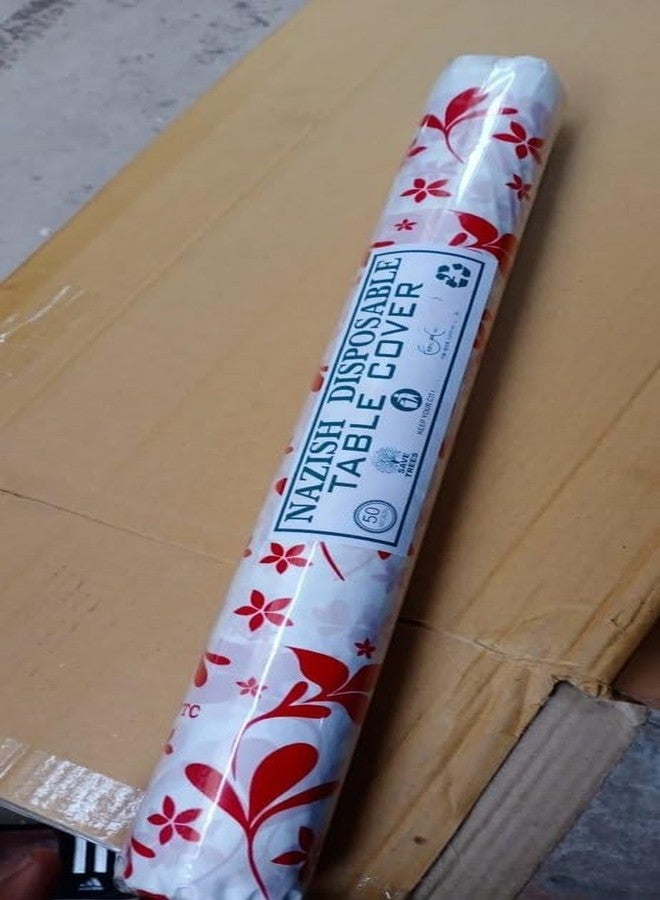 Hesch 9 Random Colour and Random Design Disposable Paper Roll for Buffet Table for Parties and Functions, Use and Throw Table Cover Roll, Plastic Roll for Dining Table - Image 2