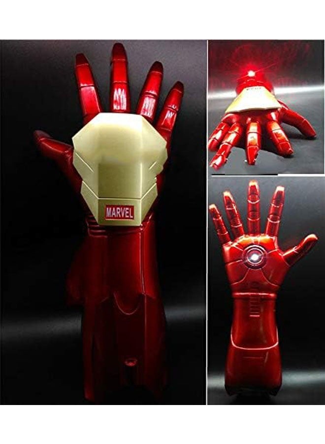 general 1:1 Avengers Iron Man Tony Stark Gloves LED Light Hand Laser Cosplay Toy, Wearable Luminous Model Cos Kids Toys Gifts - Image 4