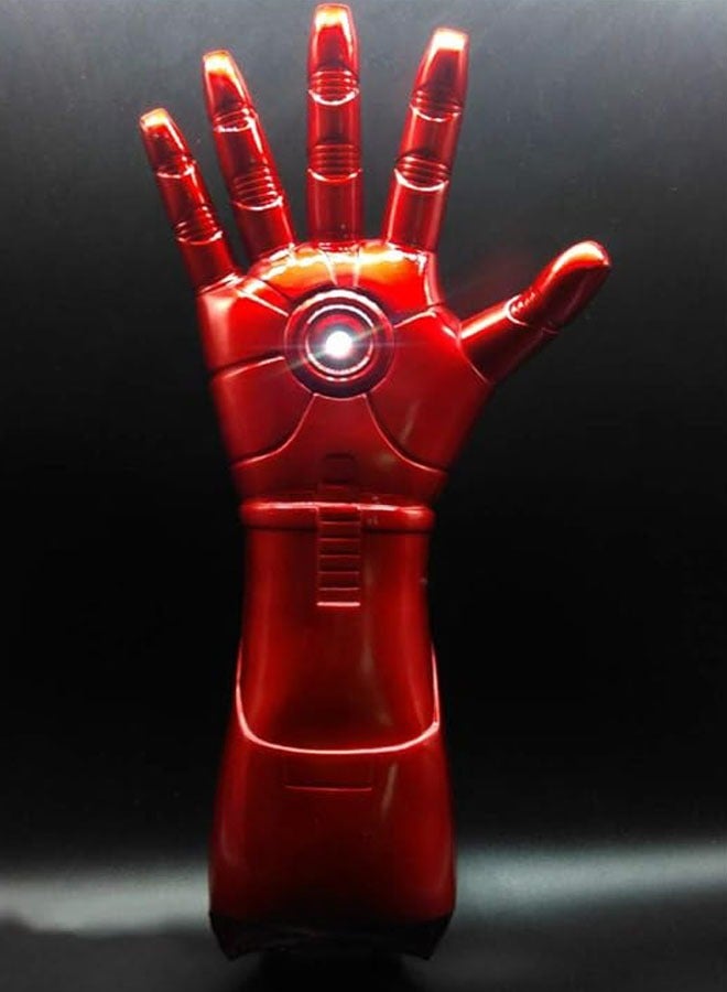 general 1:1 Avengers Iron Man Tony Stark Gloves LED Light Hand Laser Cosplay Toy, Wearable Luminous Model Cos Kids Toys Gifts - Image 1
