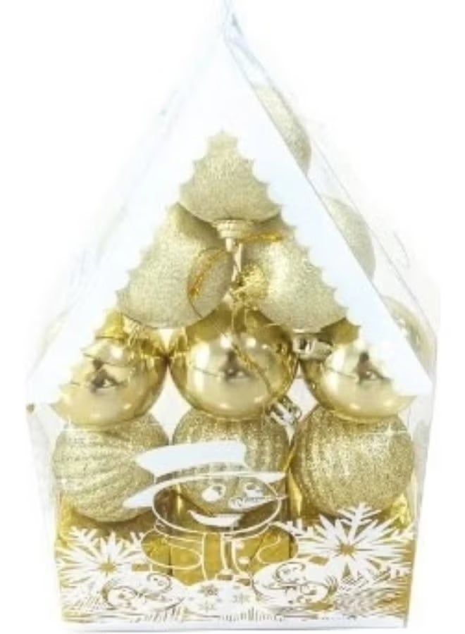 جرين تايجر طقم تزيين شجرة الكريسماس بكرات ذهبية وصناديق هدايا