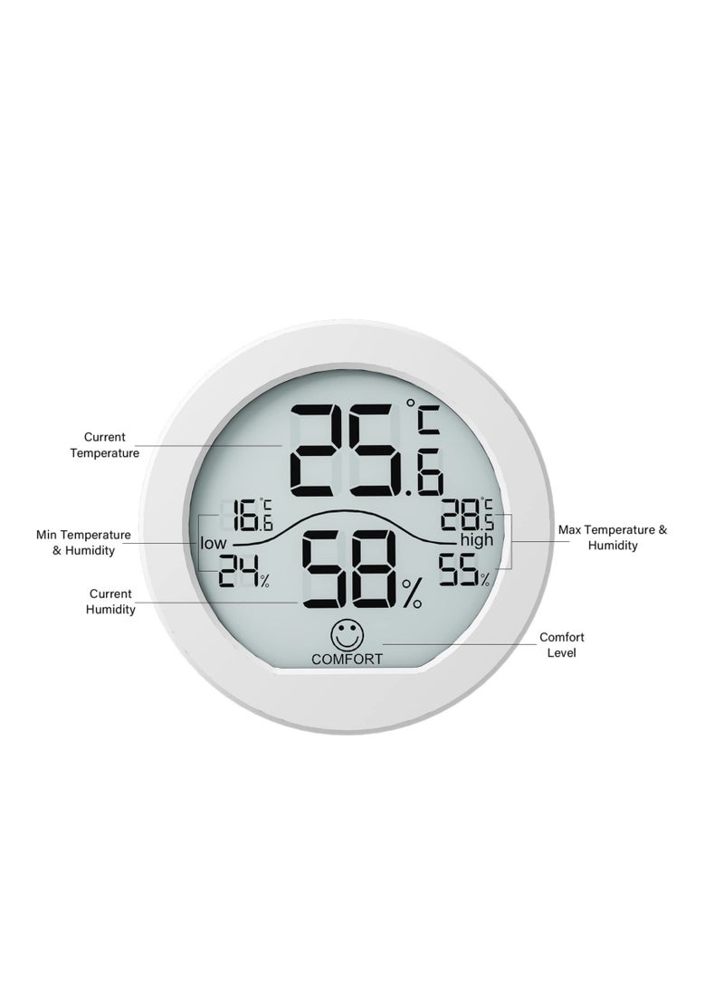 Advanced LCD Room Thermometer & Humidity Gauge - High Accuracy, Easy to Install, Max/Min Records, Durable Design - Image 3