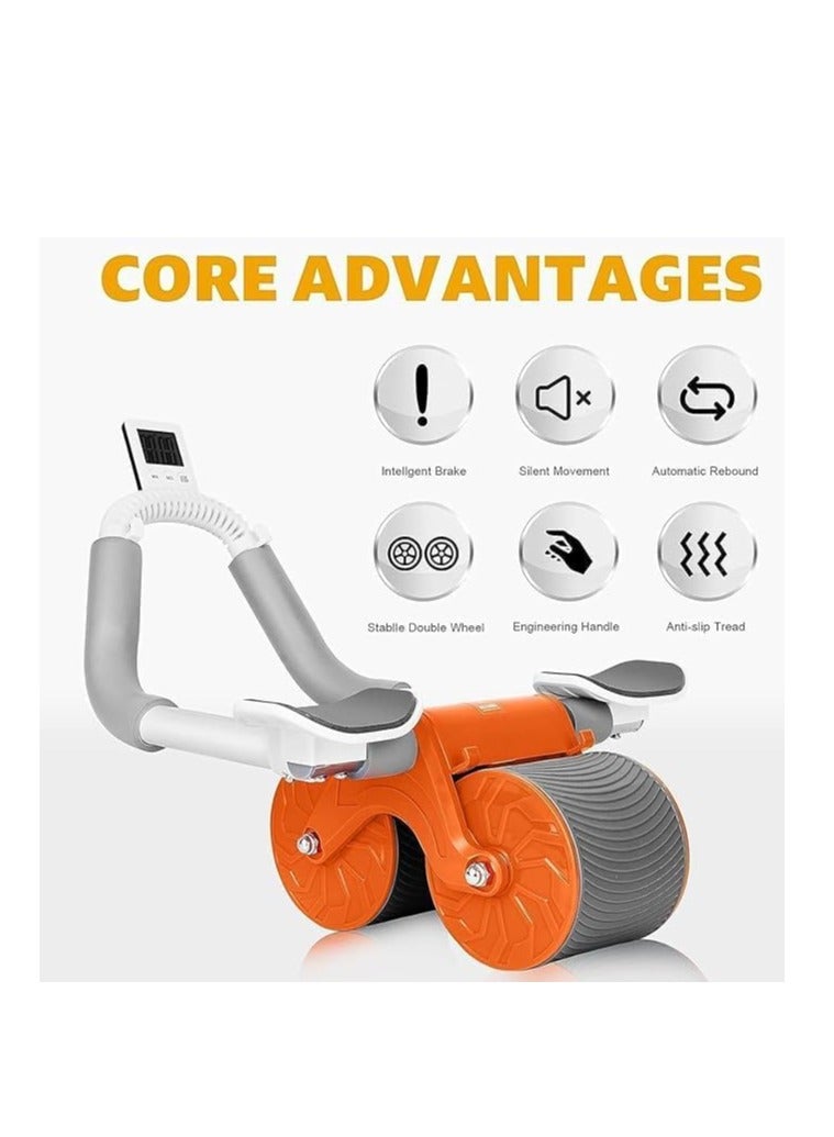 ELTRAZONE Automatic Abs Roller Wheel with Elbow Support, Rebound Abdominal Wheel Roller, Ab rollers Wheel Exercise Equipment with Knee Pad and Timer for Men Women - Image 3