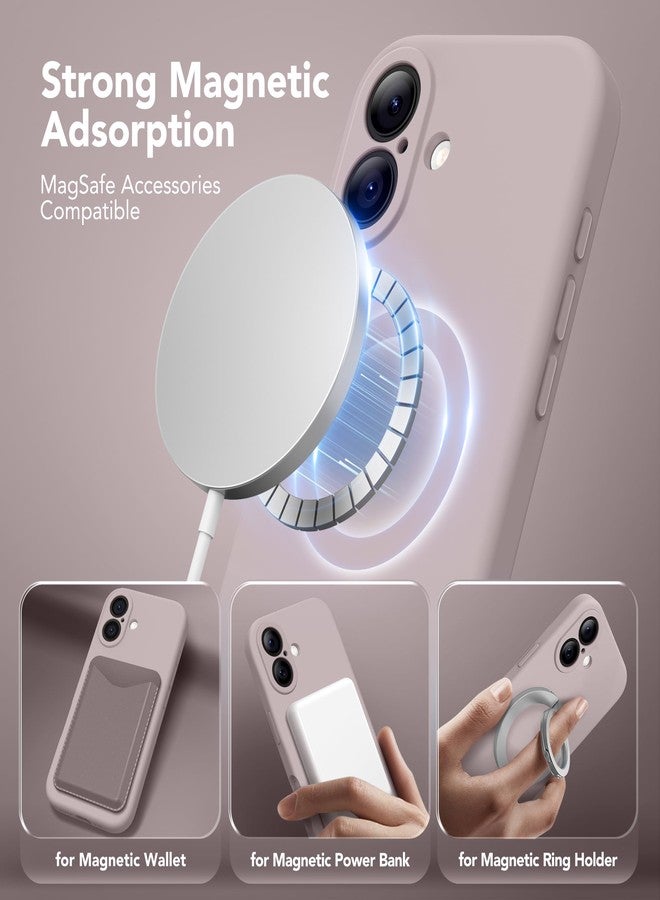 SuydanBox Magnetic for iPhone 17 Case, Compatible with MagSafe, [Full Camera Protection][Screen Protector] Silicone Shockproof Protective Phone Case for iPhone 17 6.3", Hazel - Image 2