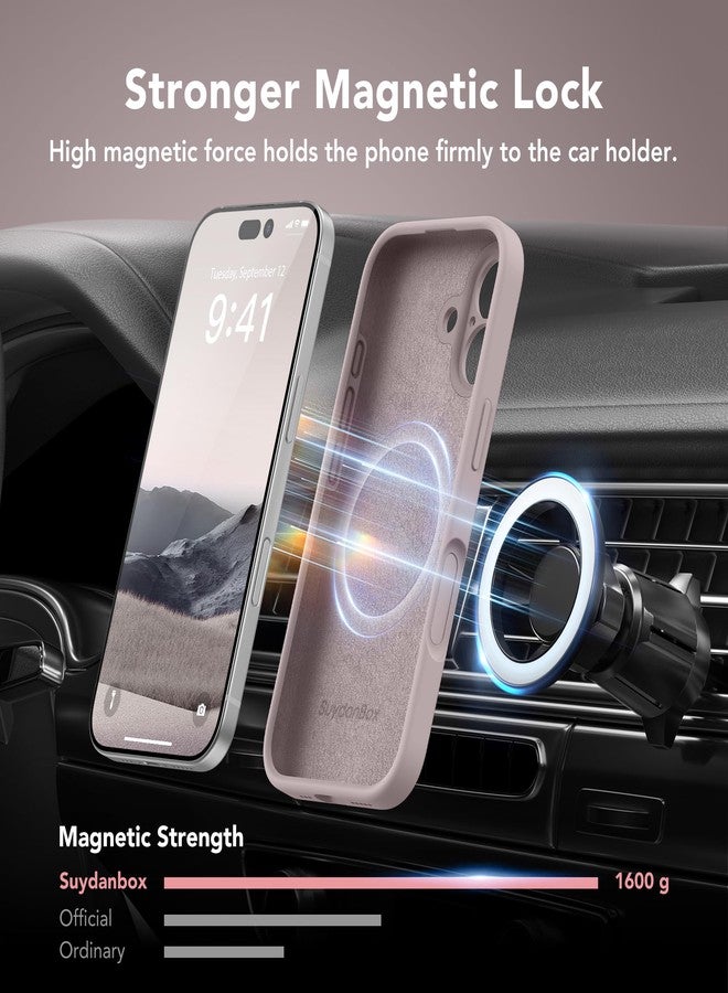 SuydanBox Magnetic for iPhone 17 Case, Compatible with MagSafe, [Full Camera Protection][Screen Protector] Silicone Shockproof Protective Phone Case for iPhone 17 6.3", Hazel - Image 3
