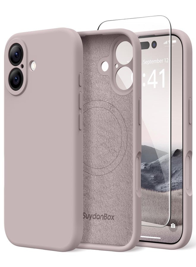 SuydanBox Magnetic for iPhone 17 Case, Compatible with MagSafe, [Full Camera Protection][Screen Protector] Silicone Shockproof Protective Phone Case for iPhone 17 6.3", Hazel - Image 1
