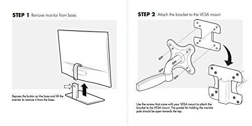 HumanCentric VESA Mount Adapter Bracket Compatible with AOC i2367Fh/Fm/F, i2757Fh/Fm, i2067f, and i2267Fw/Fwh - Image 4