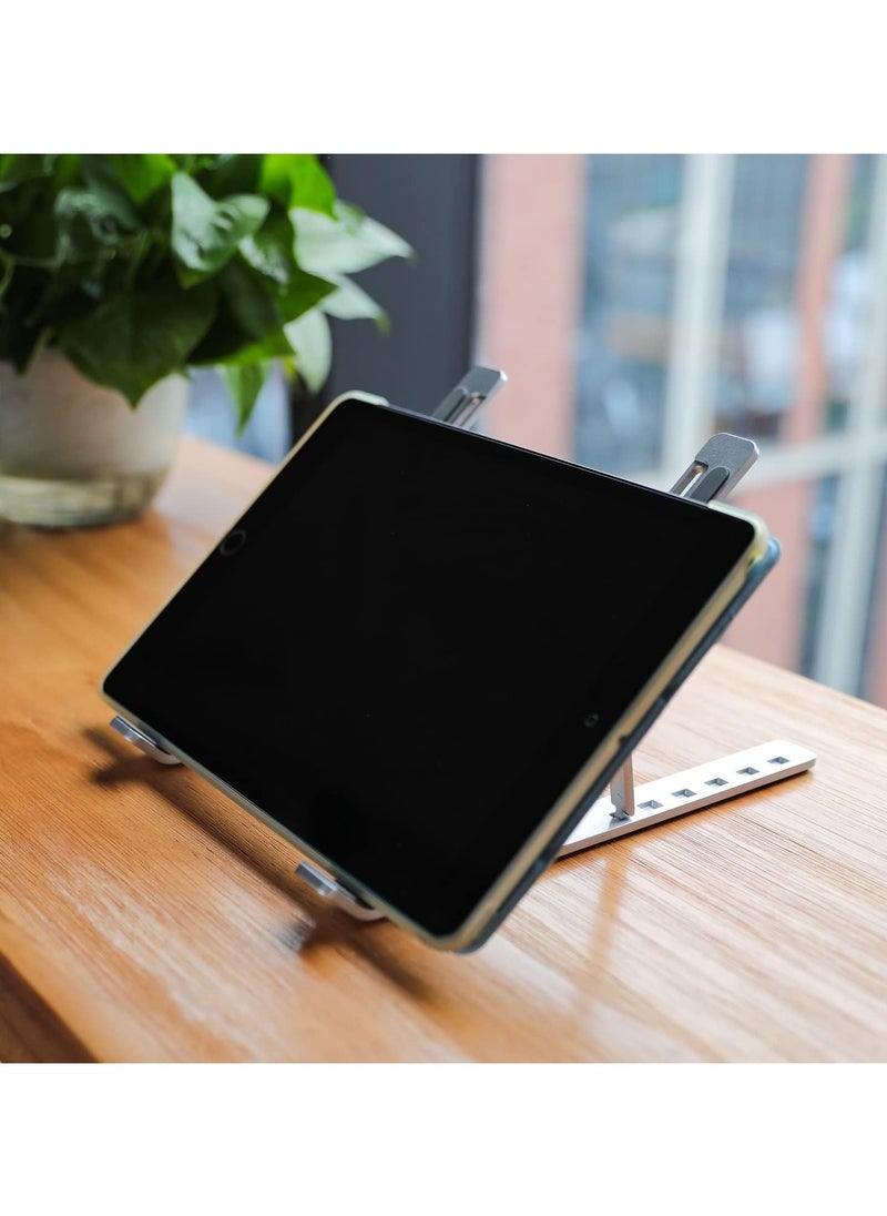 HOME 4 YOU Laptop Stand with 6 Adjustable Angles, Ergonomic Aluminum Riser for Laptops 10"-15.6", Portable and Foldable, Silver  - Image 5