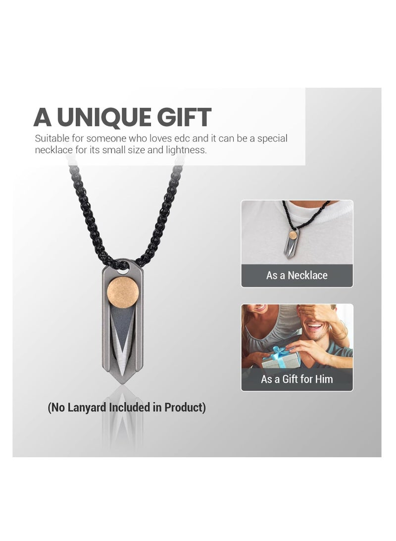 Compact Titanium Keychain Pocket Knife - EDC Utility Blade for Men | Small Size, Ultra Lightweight, Perfect Gadget Gift Men, Dad, Everyday Carry - Image 5