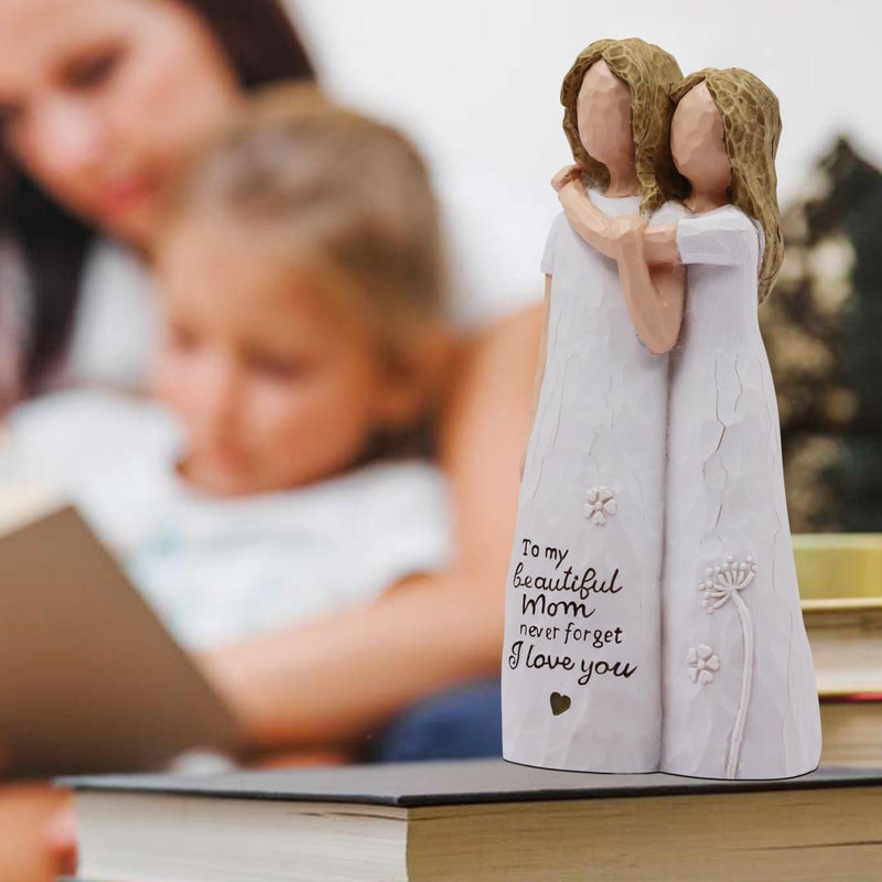 AcowSpt Mom Birthday Gifts from Daughter, Birthday Gift for Mom from Daughter, Valentines Day Gifts for Moms, Sculpted Hand-Painted Figurine - Image 3