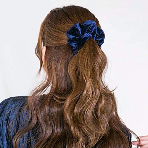 Belicia Hair Scrunchies Velvet Elastic 24 Pcs Hair Bands Scrunchy Hair Ties Ropes Scrunchie for Women or Girls Hair Accessories 24 PCS Velvet Hair Scrunchies - Image 3
