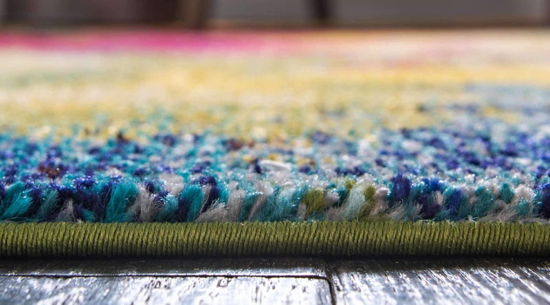 Unique Loom Estrella Collection Colorful, Abstract, Watercolor, Modern, Eclectic Area Rug (3' 3 x 5' 3 Rectangular, Multi/Beige) - Image 4