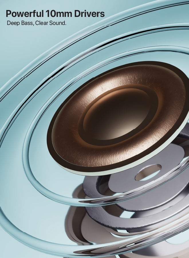 سيكن Seeken Arcclip Wireless Earbuds | Bluetooth 5.4, 25H Playtime, 10mm Drivers, Fast Charging, Noise Isolation, Compact & Lightweight Design - Image 5
