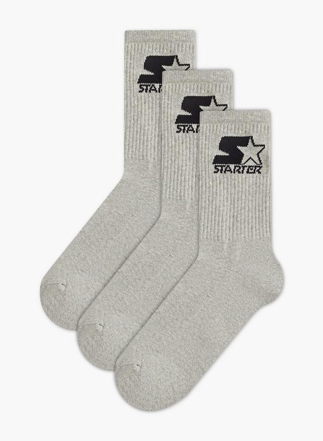 STARTER Set of 3 - Starter Ribbed Crew Length Socks with Antibacterial Protection - Image 1