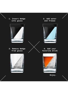 CORKCICLE Premium Whiskey Wedge Old Fashioned Glass With Silicone Mold, 9 Oz - Perfect For Chilling Whiskey, Tequila, Mocktails, And More - Ice Wedge Melts Slowly To Retain Drinks Full Flavor  - Image 5