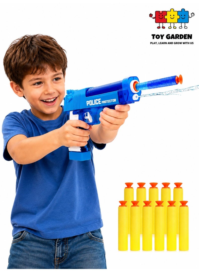 TOY GARDEN 2-in-1 Soft Bullet Gun & Water Gun Set with Handcuff and Police Badge – Kids Police Role Play Toy Game Set - Image 2