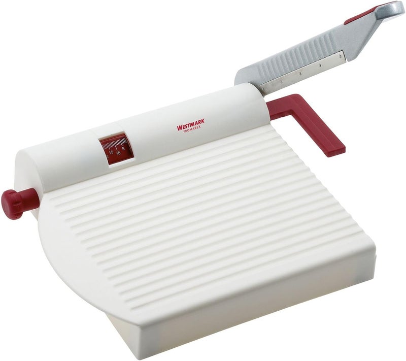 Westmark Germany Multipurpose Stainless Steel Cheese and Food Slicer with Board and Adjustable Thickness Dial (White) - - Image 1