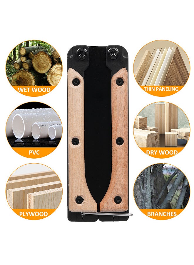 Generic Hand Saw Woodworking Tools Mini Folding Saw Flush Cut Saw Double Edges Foldable Saw Pull Saw for Hard/Soft Wood Camping Saw  - Image 2
