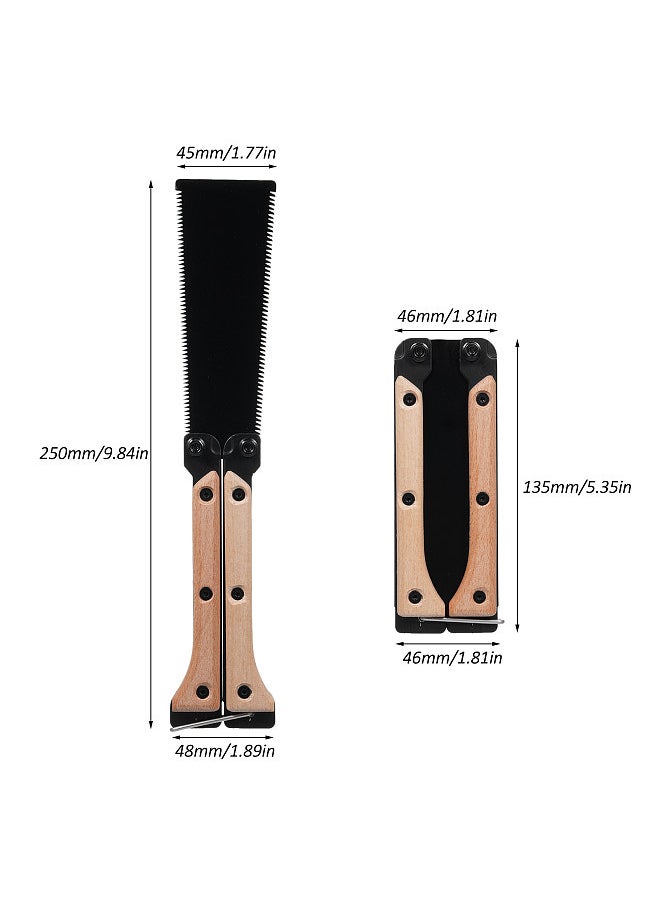 Generic Hand Saw Woodworking Tools Mini Folding Saw Flush Cut Saw Double Edges Foldable Saw Pull Saw for Hard/Soft Wood Camping Saw  - Image 3
