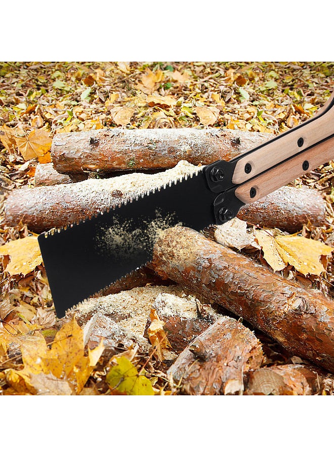 Generic Hand Saw Woodworking Tools Mini Folding Saw Flush Cut Saw Double Edges Foldable Saw Pull Saw for Hard/Soft Wood Camping Saw  - Image 5
