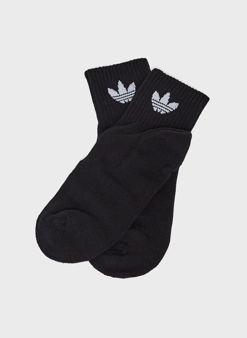 adidas Originals Mid Ankle Sock 3 Pair Pack - Image 2