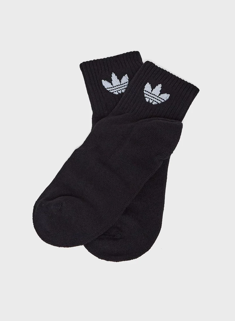 Adidas adidas 1/4 Socks 3P Black Originals Socks