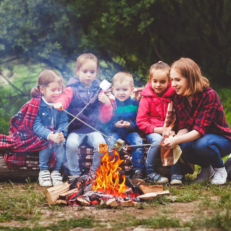 BBQStyle Marshmallow Roasting Sticks, Telescoping Smores Sticks for Open Fire Pit, 32 Inch Long Marshmallow Toasting Barbecue Forks S’mores Skewers for Campfire Camping Hotdog Hot Dog Bonfire Grill, 5 Pack - Image 5