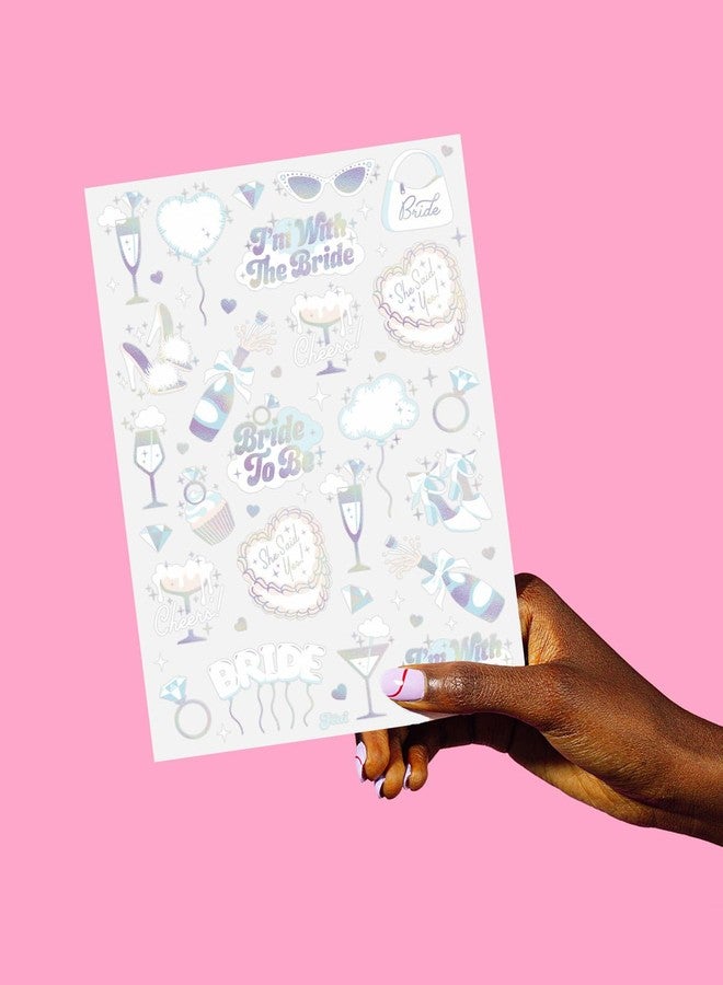 xo, Fetti Iridescent Bachelorette Temporary Tattoos - 48 Styles | Clound Nine, Bach Party Decoration, Bridesmaid Favor, White Bride To Be Accessory, Bridal Shower Supplies, Engagement Decor - Image 5
