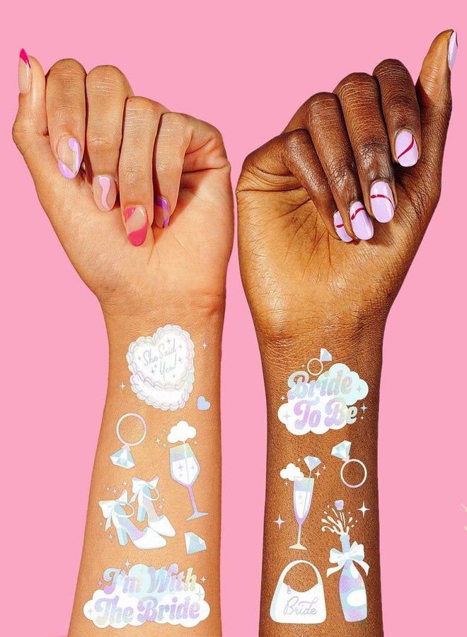xo, Fetti Iridescent Bachelorette Temporary Tattoos - 48 Styles | Clound Nine, Bach Party Decoration, Bridesmaid Favor, White Bride To Be Accessory, Bridal Shower Supplies, Engagement Decor - Image 3