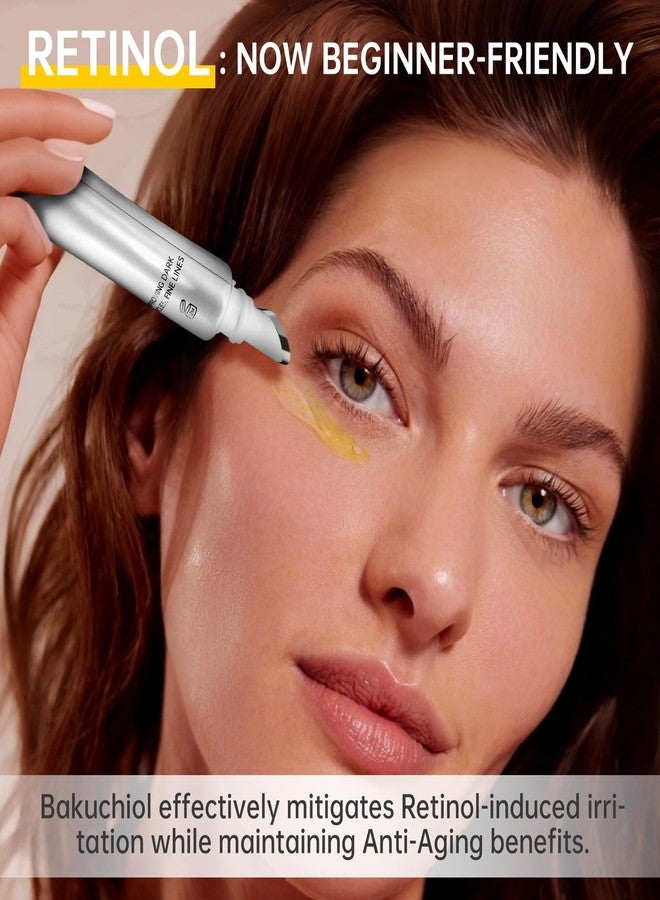 VGO Retinol Eye Cream, Anti-Aging Eye Cream for Dark Circles & Puffiness with 1% Retinol, 1% Bakuchiol & 6% Caffeine to Reduce Wrinkles, Fine Lines, De-puff and Eye Bags, 0.52 oz/15g, Made in USA - Image 5