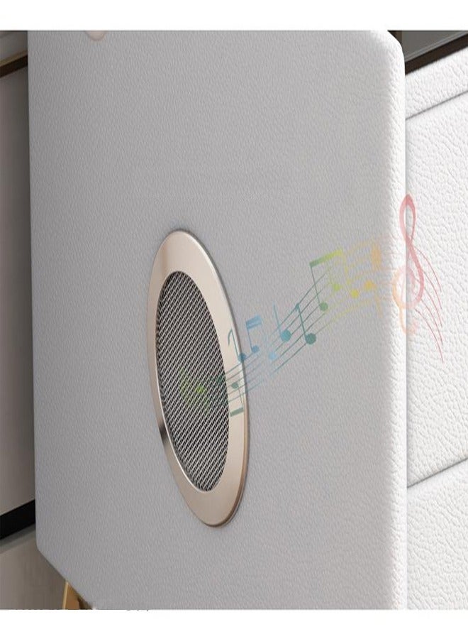 C&C Home Multifunction Smart Wireless Charging Nightstand Intelligent Design Light and Bluetooth Audio Speaker Features Side Table Coffee Table with Storage Drawers for Bedroom Living Room 40x45x50 cm - Image 5