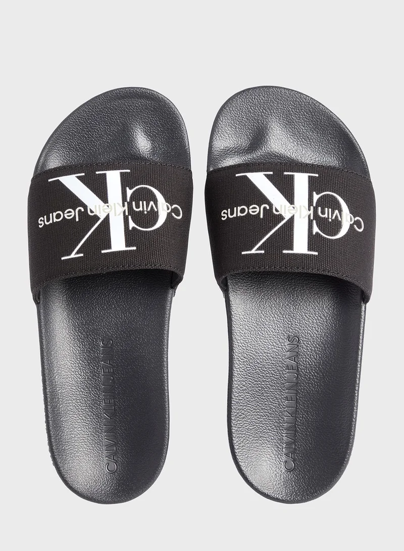 Calvin Klein Jeans Monogram Slides