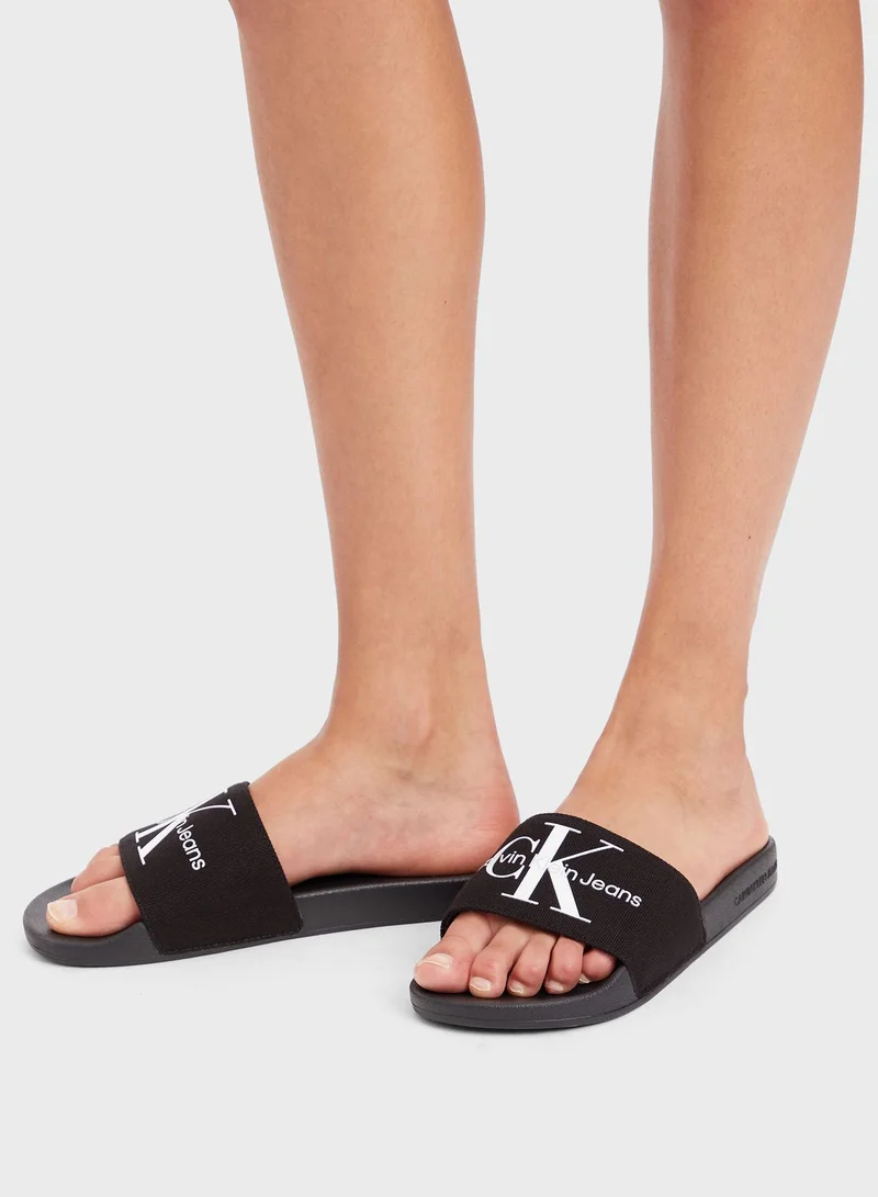 Calvin Klein Jeans Monogram Slides