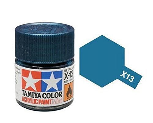Tamiya Models X-13 Mini Acrylic Paint, Metallic Blue - Image 1