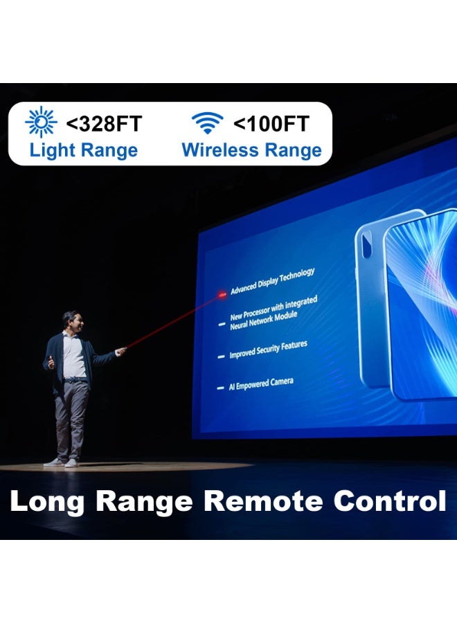 Daxiongmao USB-C/USB-A Laser Pointer for Presentation Clicker PowerPoint Wireless Presenter Remote, Google Slide Advancer Projector Smart Board Slideshow Power Point PPT Clicker for Mac/Laptop/Computer/Office - Image 2