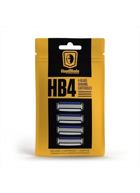 Men's HB4 Refill Shaving Razor Blades 4 Count (Pack of 1)