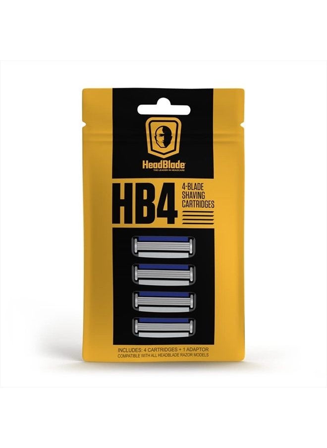 Men's HB4 Refill Shaving Razor Blades 4 Count (Pack of 1)