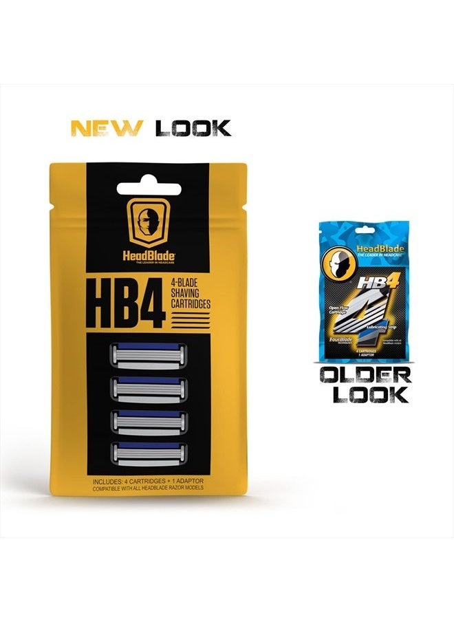 Men's HB4 Refill Shaving Razor Blades 4 Count (Pack of 1)