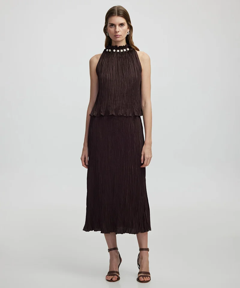 ابيكول Halter Neck Midi Dress