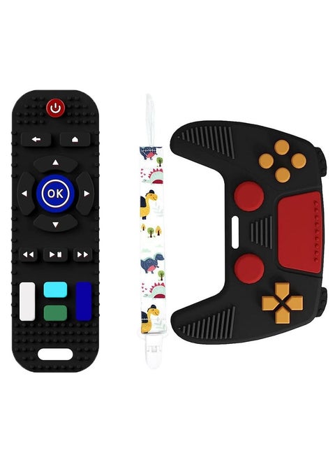 Teething Toys for Baby 6+ Months, Sensory Teether Toys, Silicone Game Remote Controller Teethers for Toddler