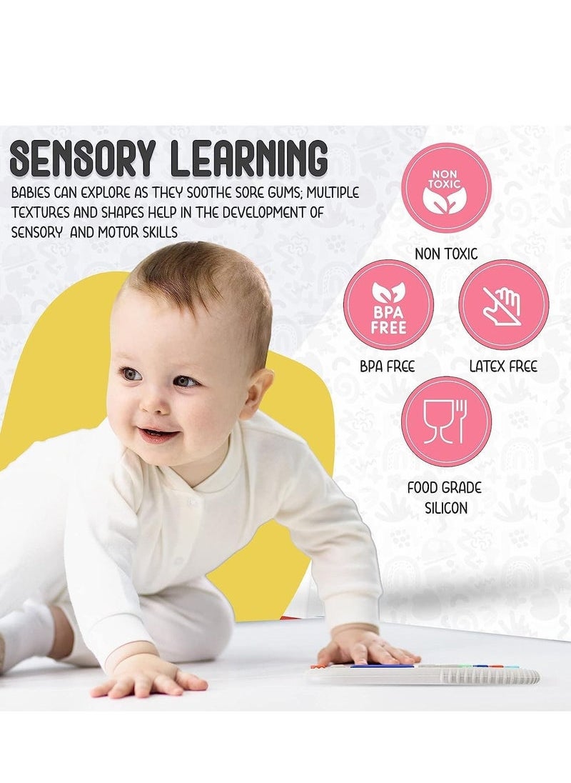 Teething Toys for Baby 6+ Months, Sensory Teether Toys, Silicone Game Remote Controller Teethers for Toddler