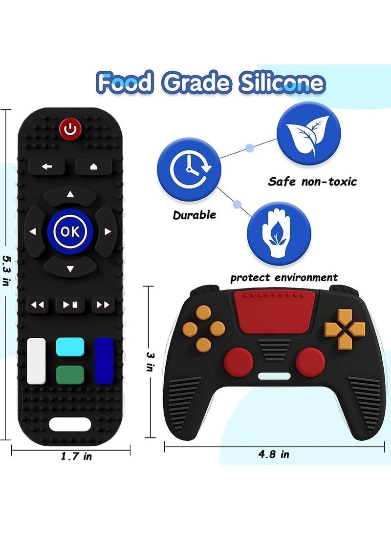 Teething Toys for Baby 6+ Months, Sensory Teether Toys, Silicone Game Remote Controller Teethers for Toddler