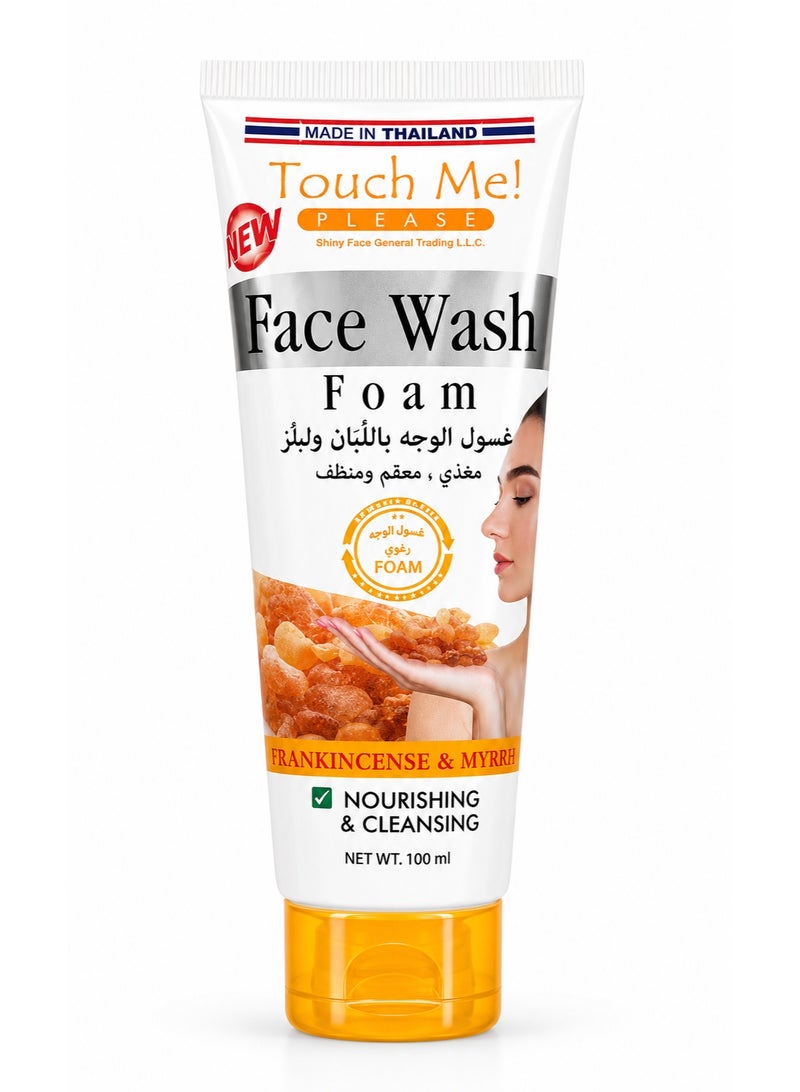 Touch Me! Frankincense & Myrrh Face Wash Foam, 100ml - Nourishing & Purifying Daily Cleanser - Image 1