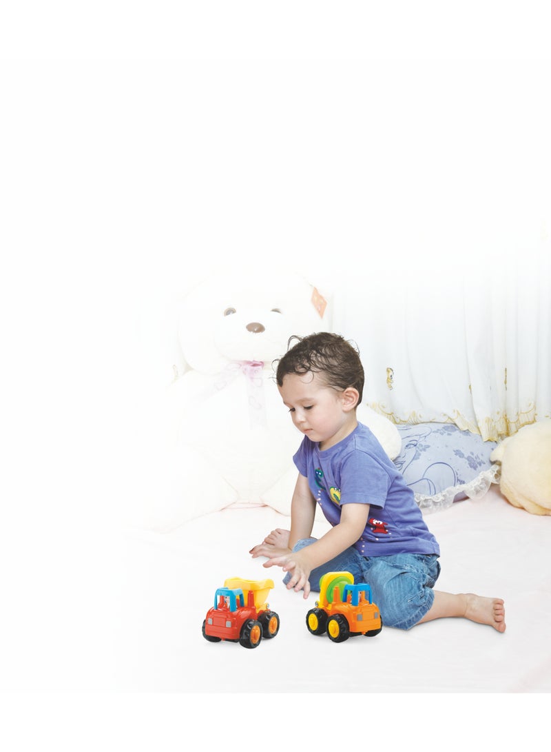 هولا Hola Builder Construction Truck, Friction Powered Toy Truck, Realistic Design w/ Movable Parts, Durable & Interactive Play, Encourages Imaginative Play & Fine Motor Skills, Cement Mixer 18M+ - Image 2