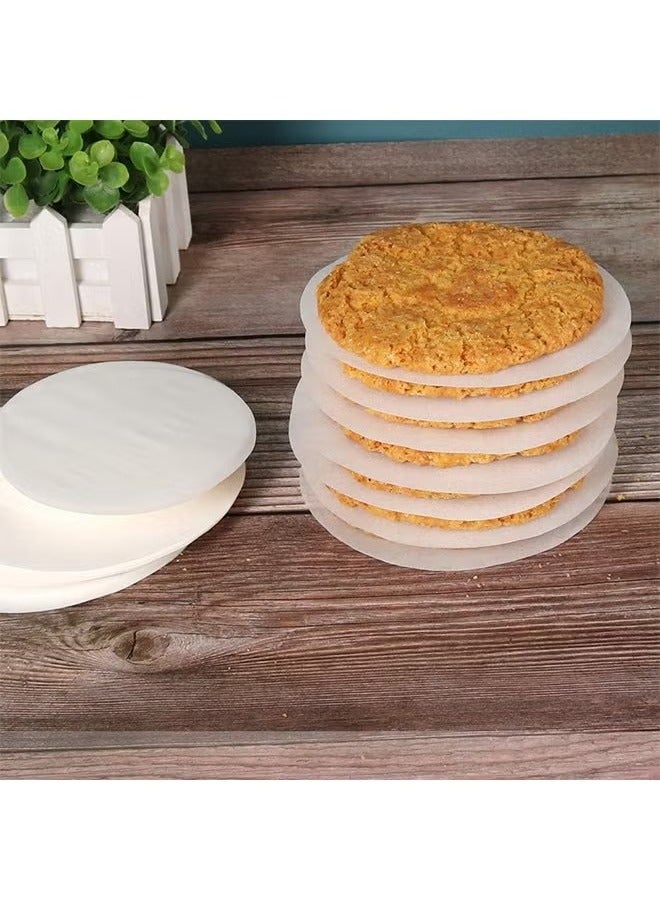 Meat Press Burger Press with Hamburger Patty Paper Round 12Cm, Set of 100, Non Stick Patty Paper Sheets for Burger Press, Patty Serperate and Cake Baking - Image 1